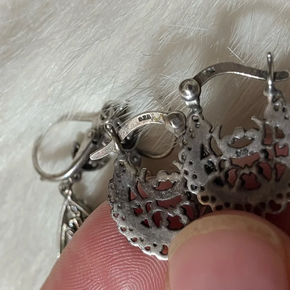 Sterling Silver Earring Lot-3 Pairs